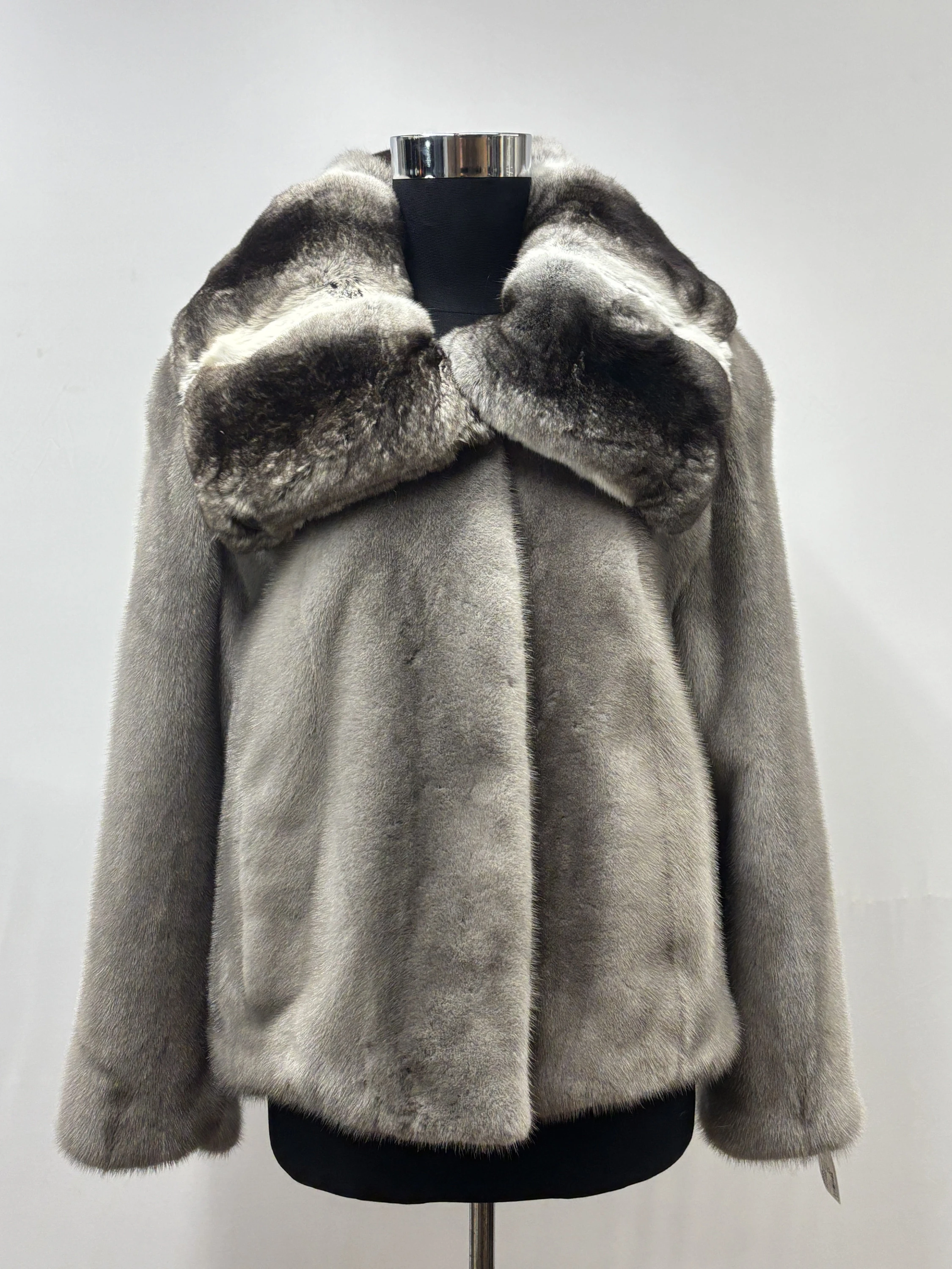 VESTE VISON / COL CHINCHILLA